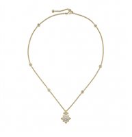 Necklace Gucci Woman Flora in Yellow Gold Diamante 0.09 Ct YBB70364900200U - YBB70364900200U
